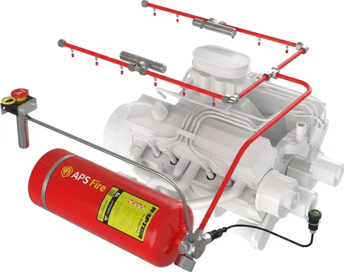 Engine Fire Suppression System for Vehicles